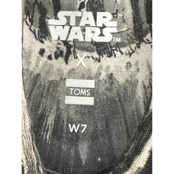 Toms Womens Travel Lite Star Wars Slip On Low Top Black Sneakers Shoes Size 7 - Picture 4 of 4